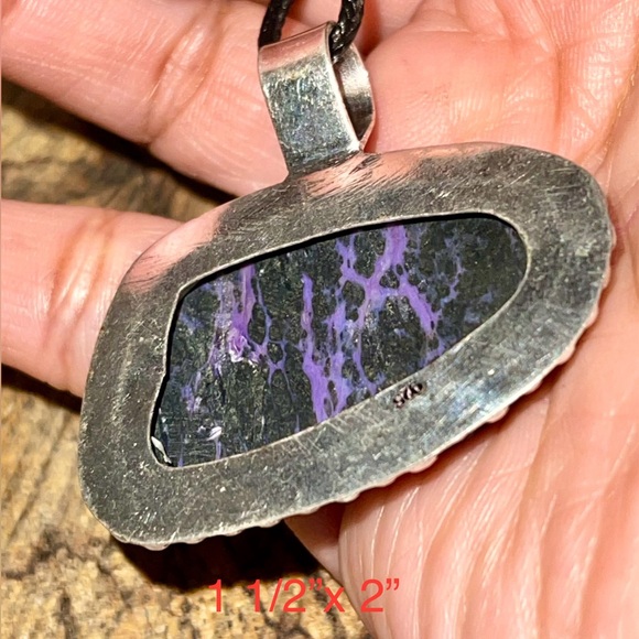 Charoite “Transformation Stone” 1 1/2”x2” Pendant - Picture 12 of 14